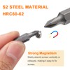 sourcing map 4pcs PH0/PH1/PH2/PH3 Phillips Screwdriver Bit 1/4" Hex Shank