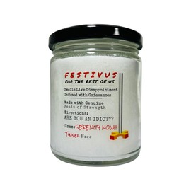 Festivus For The Rest of Us - Smells Like Disappointment Infused with Grievances | Palm Wax Candles by Raven Hils Candle Co | Dye Free | 9 Ounces | Choose Scent (Lavender)