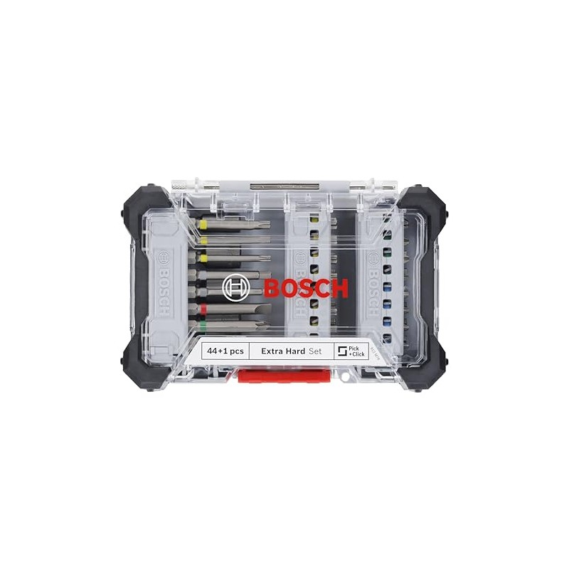 Bosch 45x Extra Hard Screwdriver Bit Set, 44+1-Piece (168 x