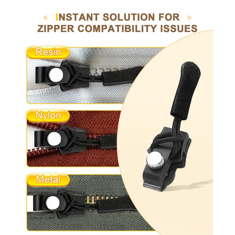SUBORAWOS Zipper Repair Kit 20pcs Large Universal - Large Size