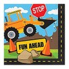 Unique Construction Truck Luncheon Paper Napkins, 6.5" x 6.5", Multicolor