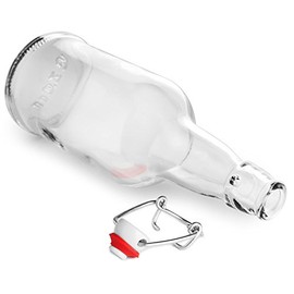 EZ Cap Bottles - 16 oz Clear Swing Top (Qty 12)