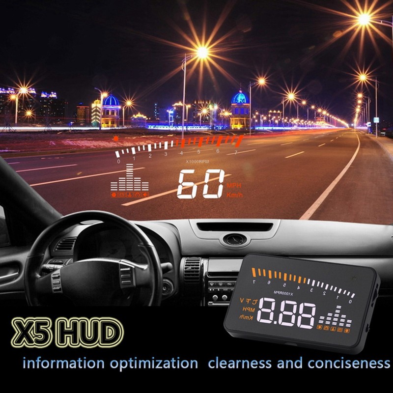 X5 HUD 3.5 Inches Universal Car HUD Head Up Display