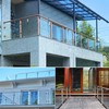 LIUCHONGYANG99 2PCS Glass Railing Post 42"x2"x2" Stainless Steel Satin Finish,