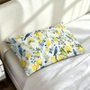 Qykwz Farmhouse Lemon Blue Bird Lumbar Pillow Cover 12x20