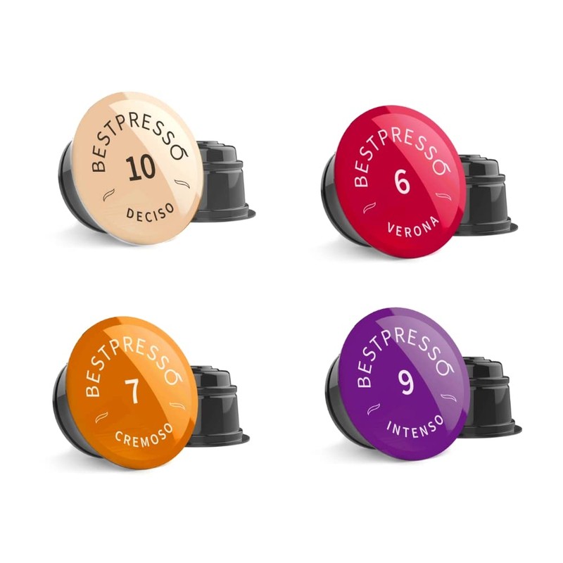 Bestpresso Coffee capsules compatible with Starbucks Verismo, Caffitaly, CBTL, K-fee