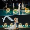 afzdby Floating Pool Lights Solar Powered,14 Inch 3000K Warm White