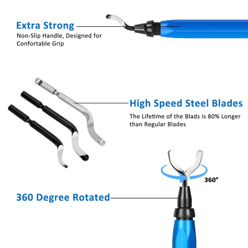 CGBOOM Universal deburring tool, metal handle, hand deburring tool with