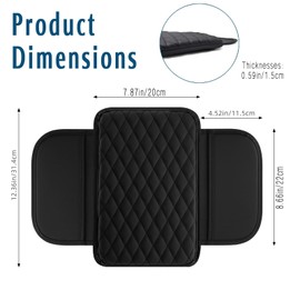 GLURIZ Tapete Universal para Reposabrazos, Reposabrazos para Auto, Funda para Reposabrazos Central de Coche, Accesorios para Auto, Protector de Reposabrazos para la Mayoría de Vehículos