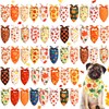 Sweetude 50 Pcs Fall Dog Bandanas Bulk Pumpkin Maple Leaves
