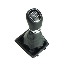 Newtown2700-parts Leather Gear Stick Knob Gear Stick Gaiter Compatible with Skoda Octavia 3 III 5E 2012-2021 6 Gears