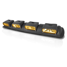 UMNUNV Fog Light Front Side Amber Lens Chrome Housing Black Off Road Top Roof Mount Fog Driving Lamp w/Harness+Switch for F150 1991 1995 1997 2006 2012-2013 2017,for Silverado 1500HD 2006