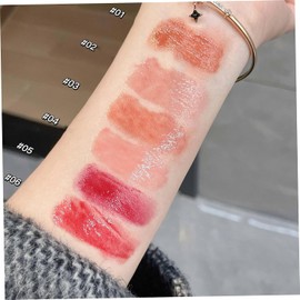 Brillo de labios 6 unids/set lápiz labial de gelatina en forma corazón, maquillaje bálsamo labial brillante antiadherente nutritivo hidratante larga duración