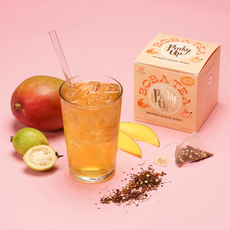 Pinky Up Mango Guava Boba Tea Sachets - Calorie Free