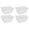 Small Metal Rectangular, Oval and Round Wire Baskets with Handles,