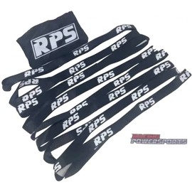 RACINGPOWERSPORTS 8PCS Soft Loop Heavy Duty Tie Down Straps Safe Luggage Ratchet 4500lbs 1 x 8 inch Black for Motorcycle, Car, ATV, UTV Snow Mobile Towing Cargo