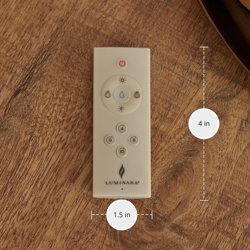 Luminara 10 Features Rechargeable Remote Control On/Off, Timer, Dimmer, Flicker