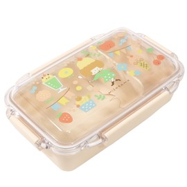 Kutsuwa MU001 1-Tier Lunch Box, Sealed 4-Point Closure, 16.9 fl oz (500 ml), Made in Japan