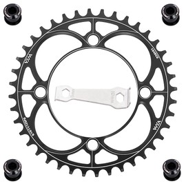 YBEKI 32T 34T 36T 38T 40T 42T 44T 46T 48T 50T 52T Round Bicycle Chainring, Narrow Width Chainrings 104 BCD for Road Bike Mountain Bike BMX MTB