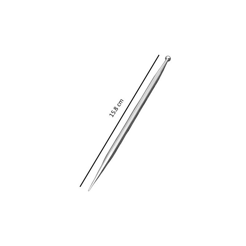 15.8 cm Sugar Stir Needle with Ball - Stainless Steel