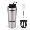 iAbaigla 304 Stainless Steel Protein Mixer Cup, Single Layer with