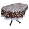 CASA-NEST Thick PVC Printed Waterproof Oval Dining Table Cover (6-8