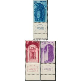 Israel 89-91 with Tab (complete.issue.) fine used/cancelled 1953 jewish Holidays (Stamps for collectors)