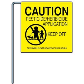 HY-KO Products SF-21PS Pesticide Marking Flags 18 in Yellow