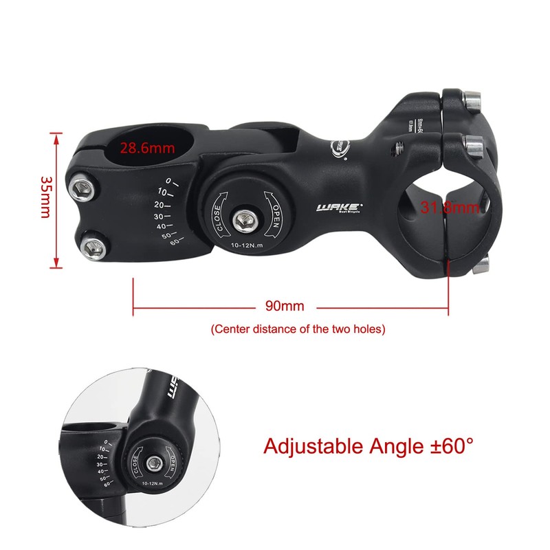 BSSOK Bicycle Stem Adjustable 31.8 mm/25.4 mm Handlebar Riser Bicycle
