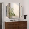miroro Brushed Nickel 24x32 Inch Metal Framed Mirror for Wall,