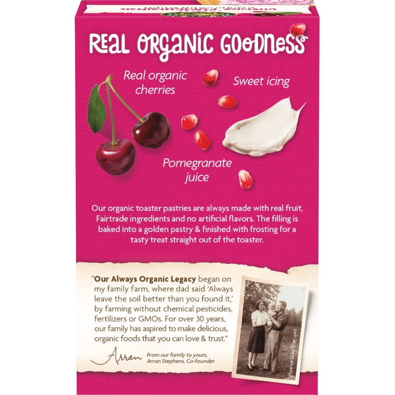 Nature's Path Organic Toaster Pastries, Frosted Cherry Pomegranate, 72 Count