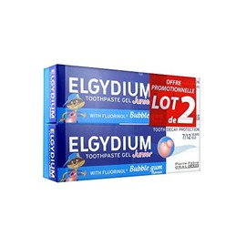 Elgydium Toothpaste Gel Junior Decay Protection 7/12 Years Old Bubble Aroma 2 x 50ml