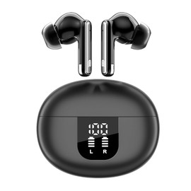 AI Language Translation Earbuds, in-Ear Bluetooth 5.4 with Noise-Canceling, Real-Time 2-Way Translation in 144 Languages, Ideal for Travel, Business and Learning (Black)