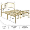 Yaheetech Queen Bed Frames Metal Platform Bed with Victorian Style