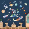 decalmile Outer Space Planets Wall Decals Rocket Astronaut Spacecraft Alien