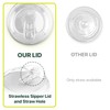 [1000 Pack] Strawless Sipper Lids for 12-24 oz Clear Plastic