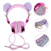 Tofficu Plush Ear Headphones for Wired Headset with Noise Cancelling