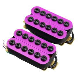 Unbranded Purple Invader Style Electric Guitar Humbucker Pickup Set Bridge Neck Pickups