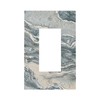 Marble Seas Metallic Blue Ceramic Tile Print Decorative Outlet Covers