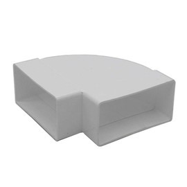Kair 90 Degree Horizontal Elbow Bend 110mm x 54mm - 4 x 2 inch Rectangular Plastic Ducting Adaptor
