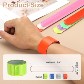 PATIKIL 40cm Reflective Bands, 12pcs Reflective Arm Bands Straps Wrist Reflective Running Gear Long Safety Reflective Straps Bracelets High Visibility for Night Walking Bicycle, 4 Color