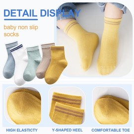 Kindersocken 5 Paar dünne einfarbige Netzsocken mittlere Socken Atmungsaktive und schweißabsorbierende Kindersocken Geeignet für 1-3 Jahre alte Babys