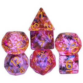 Hunger of Hadar Dice Set - Warlock Dice Set - Dungeons and Dragons Dice Polyhedral Dice Set - Dice for Dungeons and Dragons and Tabletop RPGs