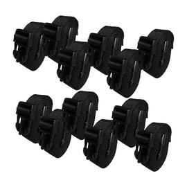 Seal Skin Boat Cover Tie Down Straps 12-Pack with Quick Release Buckle, Durable Tightening Straps (Black, 1" W X 78" L)