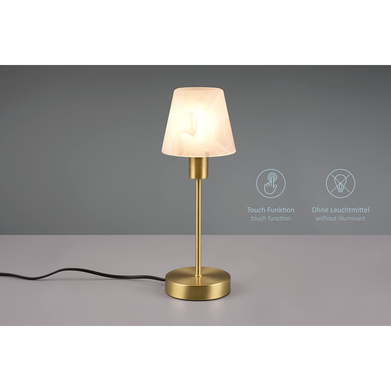 lightling Ludwig Table Lamp with Base in Matt Brass Metal