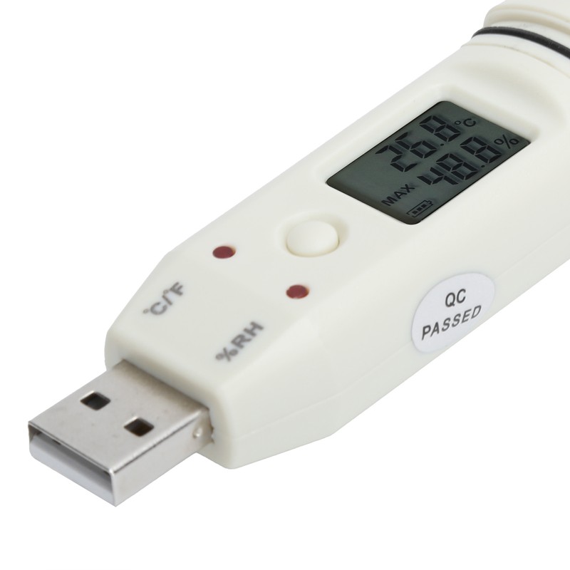 Digital Temperature Humidity Logger Indoor Thermometer Hygrometer Detector Data Recorder