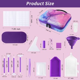 LYMUSUMI 30 Slots Diamond Art Storage Containers for Adults Portable Bead Storage Boxes for Diamond Painting Accessories and Tools