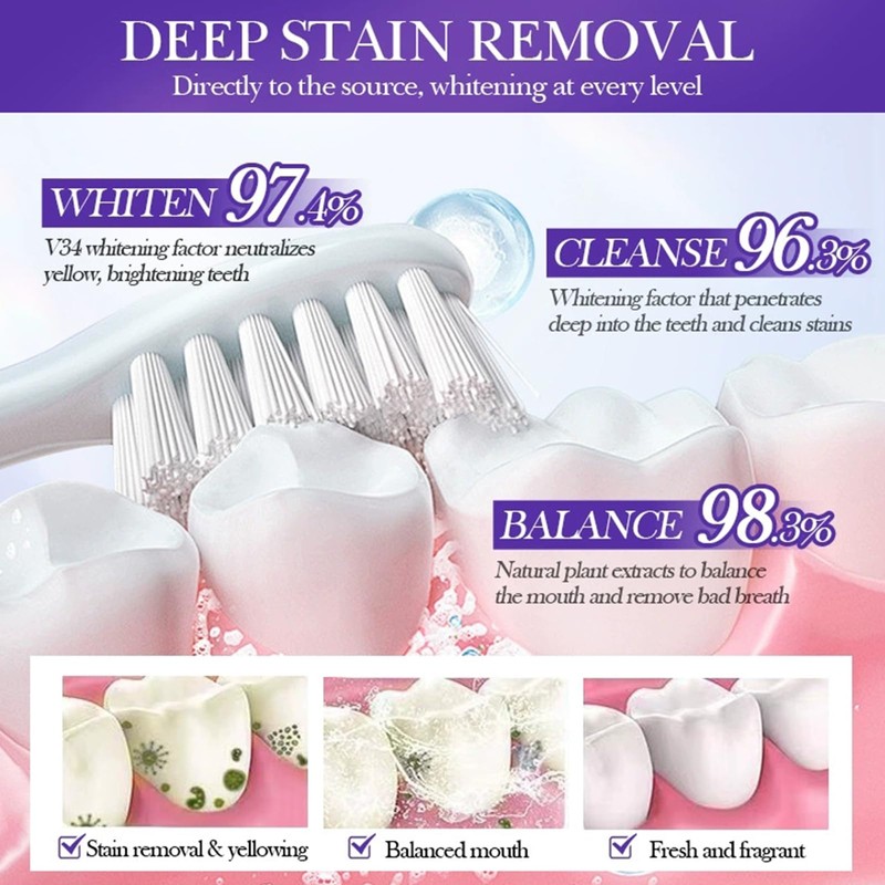 Whitening Toothpaste for Radiant White Teeth, 100 g Teeth Whitening