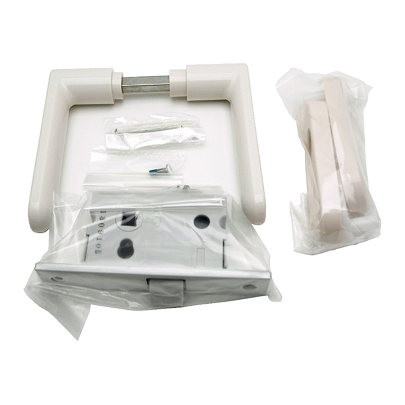 Kuriki Manufacturing WH-W30 Resin Lever Handle Set for Bathrooms, LU-BP4-1S-WH-W30