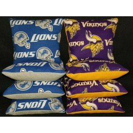 Unbranded Set of 8 Minnesota Vikings Detroit Lions Cornhole Bags ***FREE SHIPPING*** - Resin Prostyle Stick